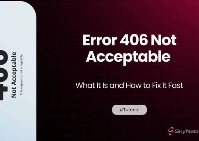 Error 406 Not Acceptable – What It Is and How to Fix It Fast