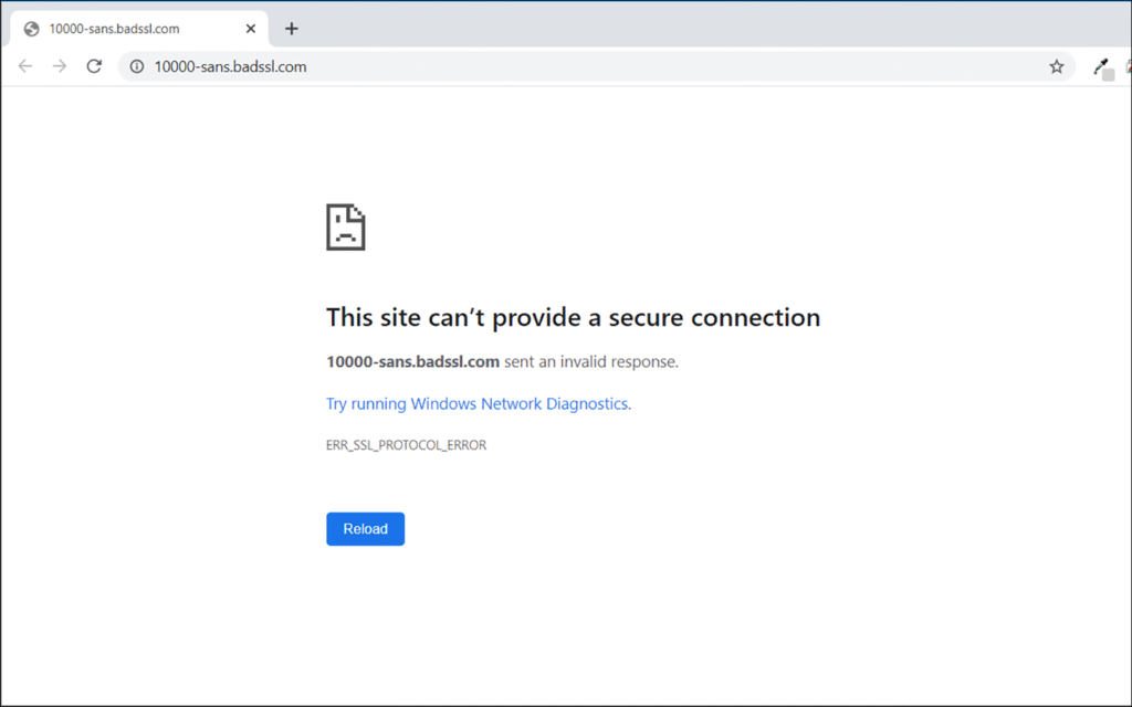 image ssl protocol errors - ERR_SSL_PROTOCOL_ERROR