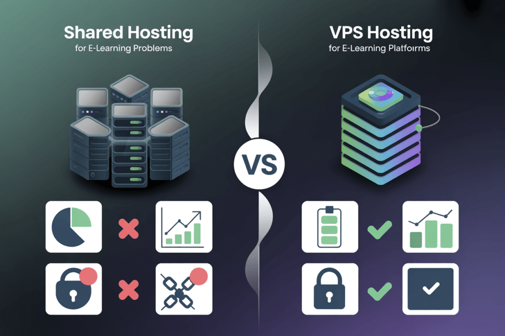 Shared Hosting vs VPS for E-Learning Platforms