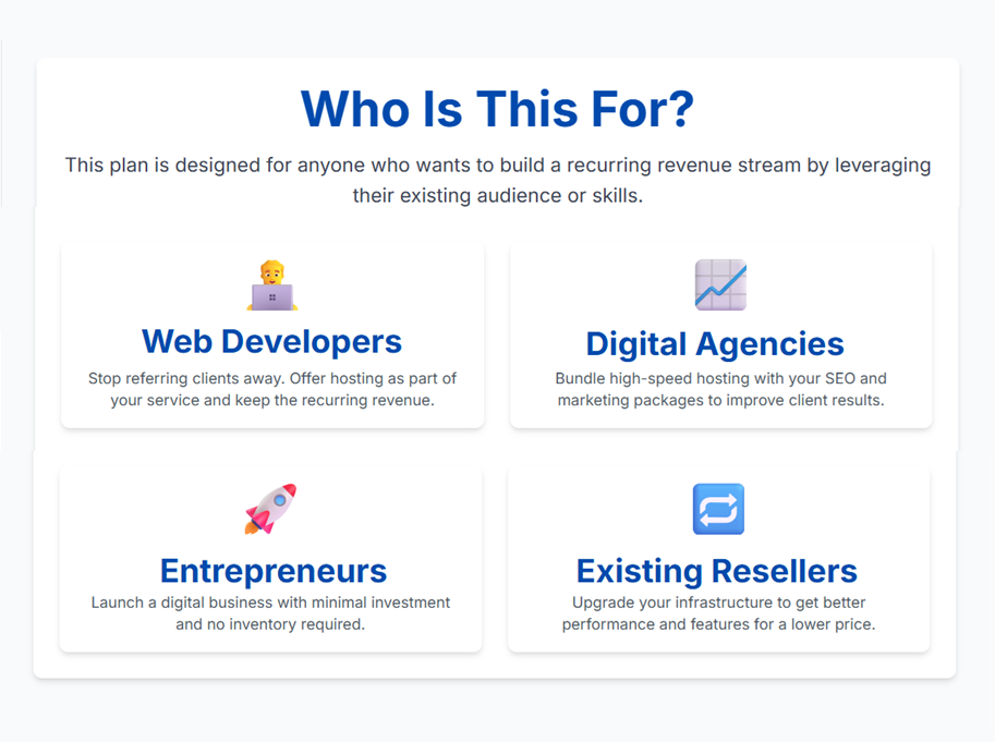 Who Should Consider This Reseller Hosting Plan?