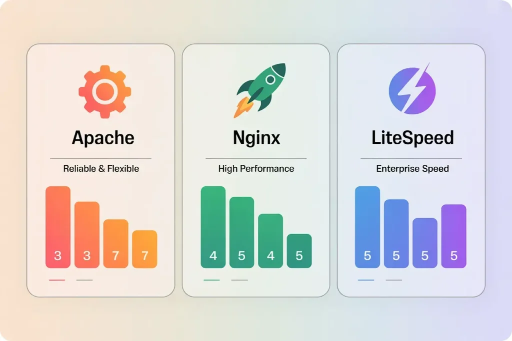 HLdflCvEQL2vv7l7kZ EYg@2k Apache, Nginx and LietSpeed Server Infographics
