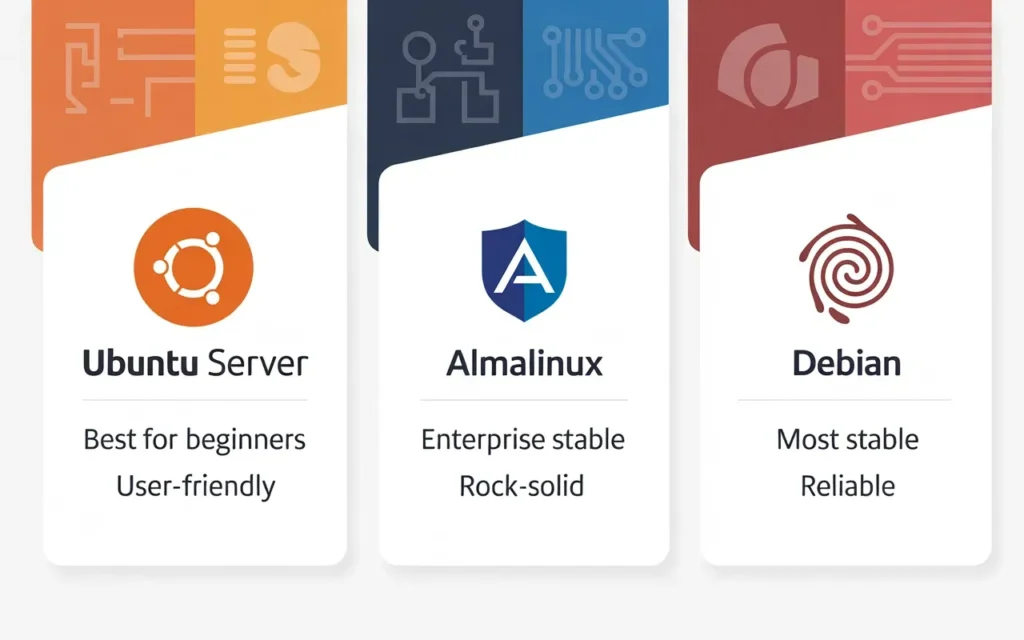 sWsyW7hxQcK5lZdql4N2eA@2k Ubundu Server, Almalinux and Debian Infographic