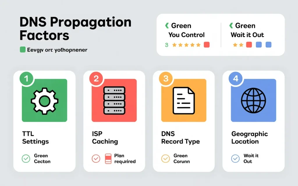 What Factors Affect DNS Propagation Time diagram
