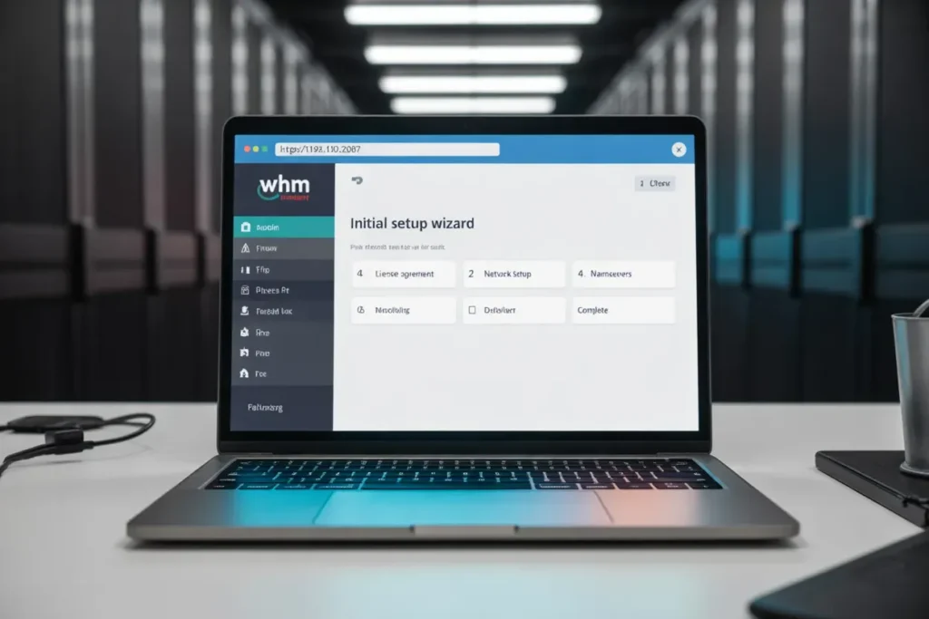 mac book screen showing the dashboard of WHM
