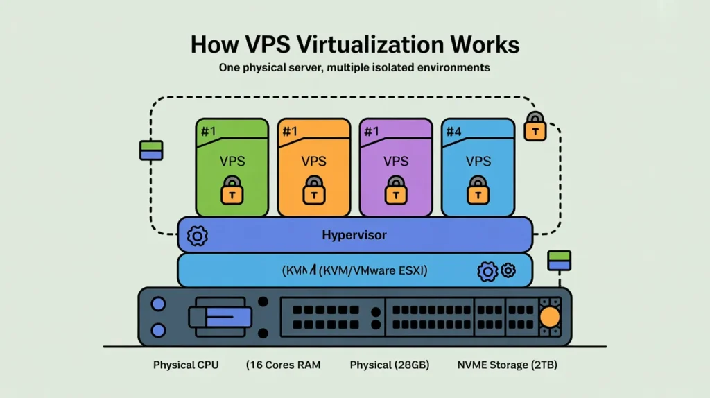 hKrlcntyT3Wec7LgwR3AkA@2k Visual Diagram about How VPS Virtualization works.