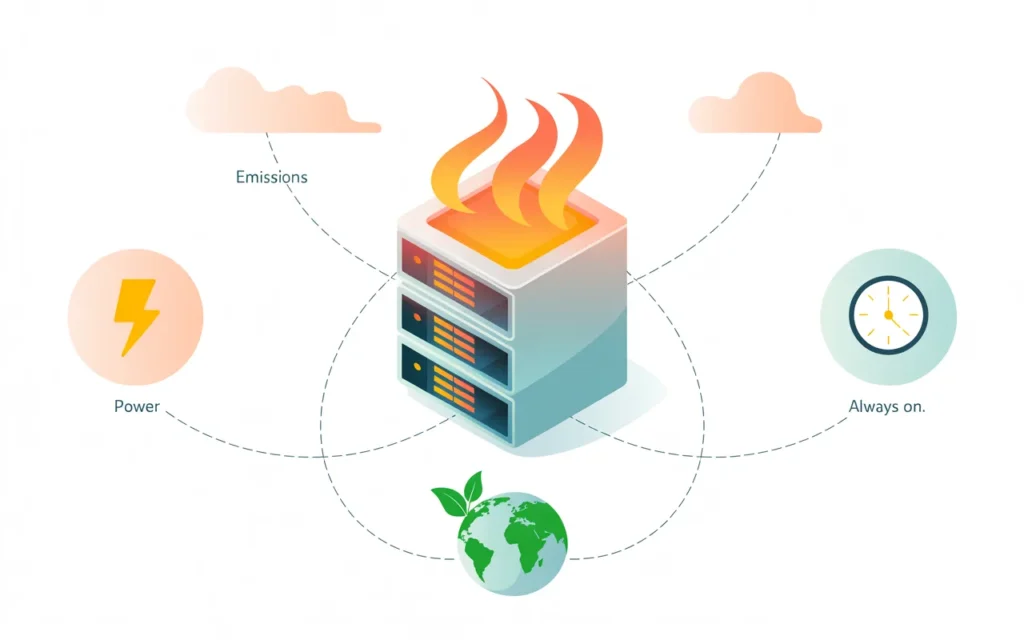 web hosting carbon footprint impact