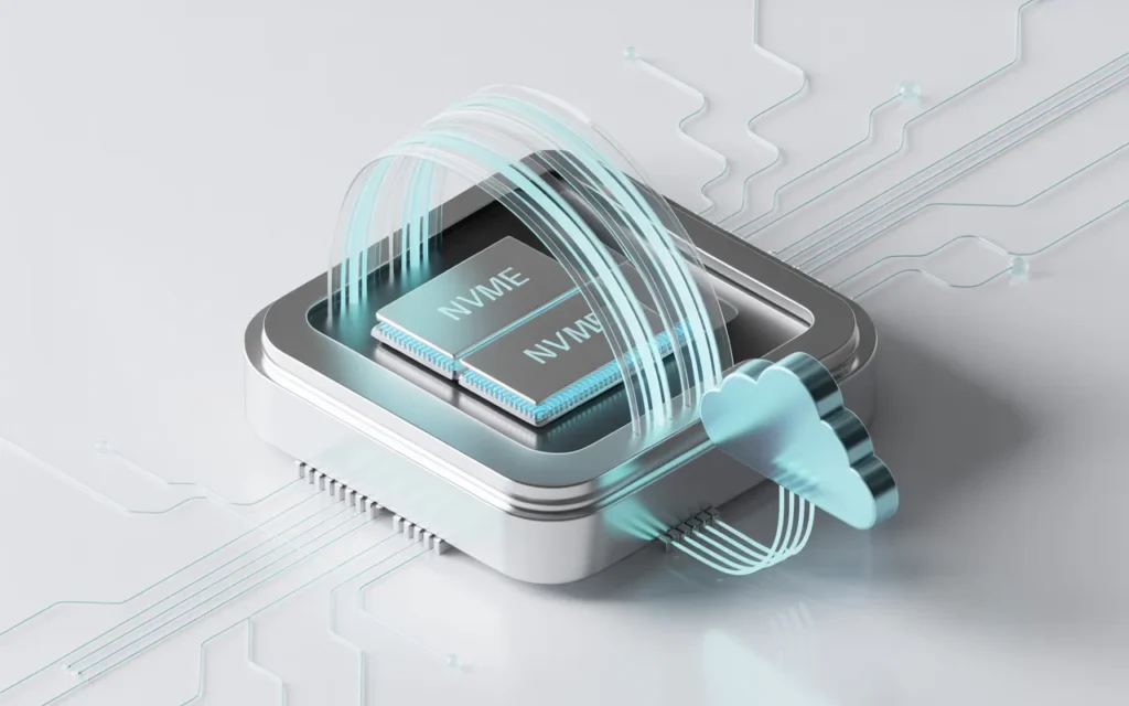 NVMe VPS hosting technology illustration