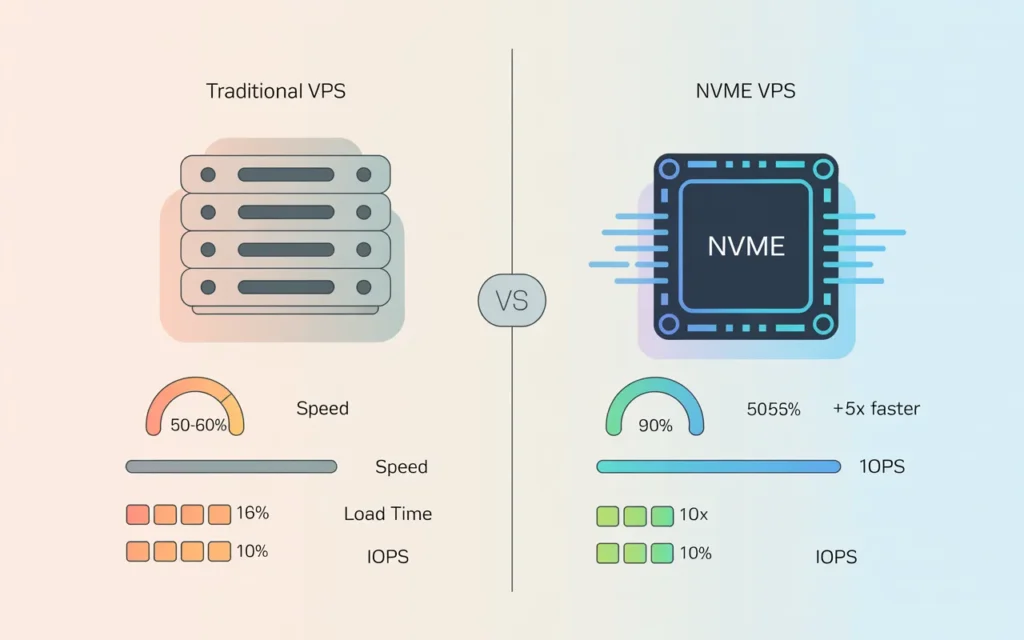 Traditional VPS versus NVMe performance