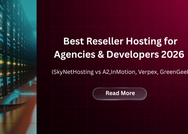 Best Reseller Hosting for Agencies & Developers 2026 (SkyNetHosting vs A2,InMotion, Verpex, GreenGeeks)