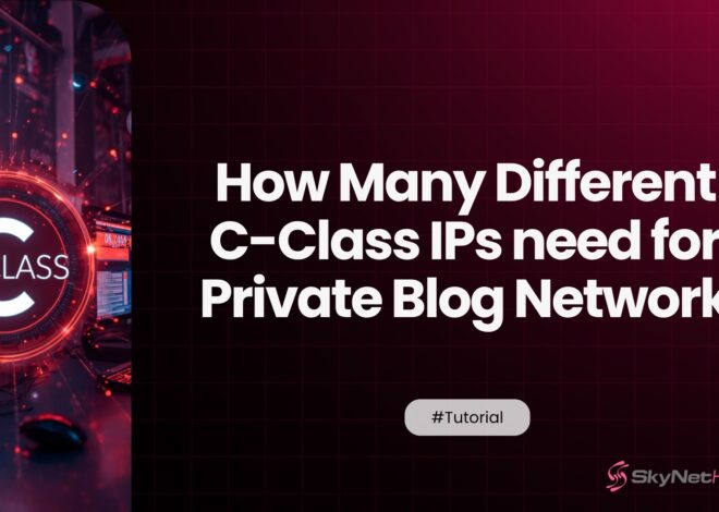 How Many Different C-Class IPs Do You Need for an Effective Private Blog Network (PBN)?