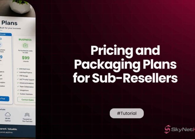 How to Price and Package Reseller Plans for Sub-Resellers Under Your Master Account